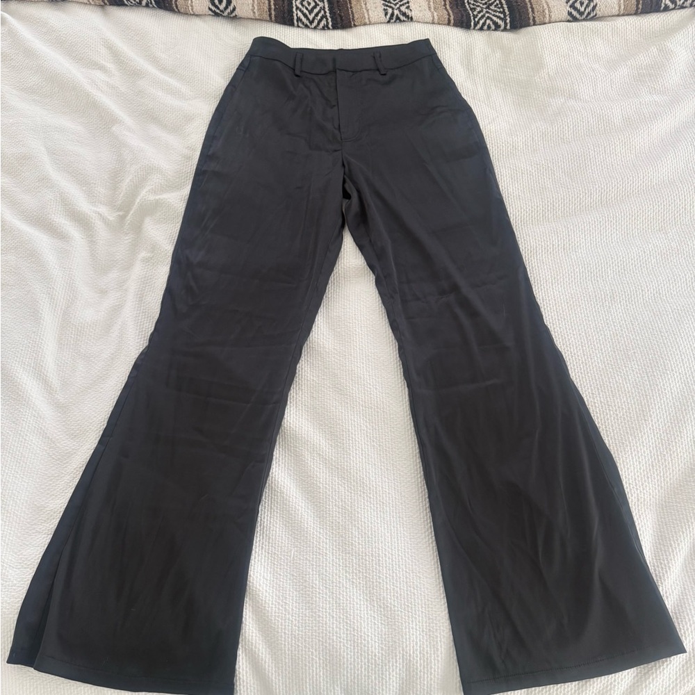 12th Tribe Black Wide-Leg Pantsuit